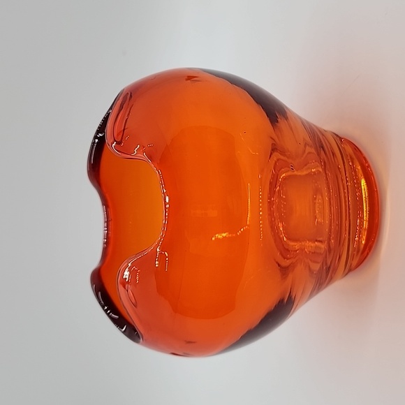Vintage Viking Glass Epic Rose Bowl Persimmon - Picture 9 of 11